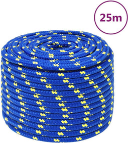 vidaXL - Boottouw - 12 - mm - 25 - m - polypropeen - blauw