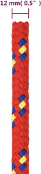 vidaXL - Boottouw - 12 - mm - 25 - m - polypropyleen - rood