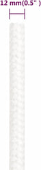 vidaXL - Boottouw - 12 - mm - 25 - m - polypropyleen - volwit
