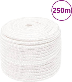 vidaXL - Boottouw - 12 - mm - 250 - m - polypropyleen - volwit