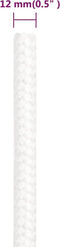 vidaXL - Boottouw - 12 - mm - 250 - m - polypropyleen - volwit