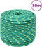 vidaXL - Boottouw - 12 - mm - 50 - m - polypropyleen - groen
