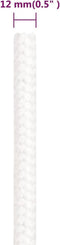 vidaXL - Boottouw - 12 - mm - 50 - m - polypropyleen - volwit