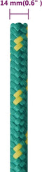 vidaXL - Boottouw - 14 - mm - 100 - m - polypropyleen - groen