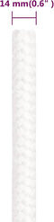 vidaXL - Boottouw - 14 - mm - 25 - m - polypropyleen - volwit