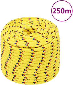 vidaXL - Boottouw - 14 - mm - 250 - m - polypropyleen - geel