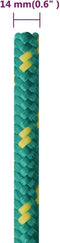 vidaXL - Boottouw - 14 - mm - 250 - m - polypropyleen - groen