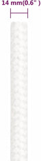 vidaXL - Boottouw - 14 - mm - 250 - m - polypropyleen - volwit