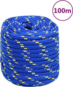vidaXL - Boottouw - 16 - mm - 100 - m - polypropeen - blauw
