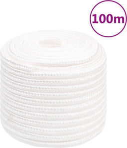 vidaXL - Boottouw - 16 - mm - 100 - m - polypropyleen - volwit