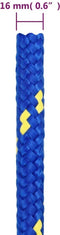 vidaXL - Boottouw - 16 - mm - 25 - m - polypropeen - blauw