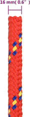 vidaXL - Boottouw - 16 - mm - 25 - m - polypropyleen - rood