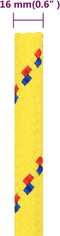 vidaXL - Boottouw - 16 - mm - 250 - m - polypropyleen - geel