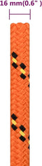 vidaXL - Boottouw - 16 - mm - 250 - m - polypropyleen - oranje