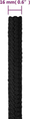 vidaXL - Boottouw - 16 - mm - 50 - m - polypropeen - zwart