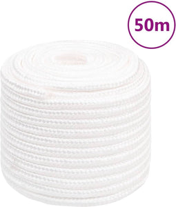 vidaXL - Boottouw - 16 - mm - 50 - m - polypropyleen - volwit