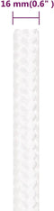 vidaXL - Boottouw - 16 - mm - 50 - m - polypropyleen - volwit
