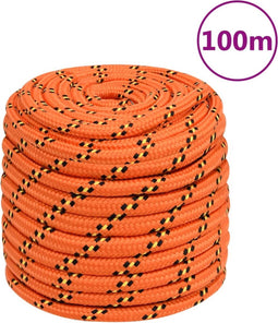 vidaXL - Boottouw - 18 - mm - 100 - m - polypropyleen - oranje