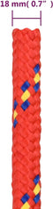 vidaXL - Boottouw - 18 - mm - 100 - m - polypropyleen - rood