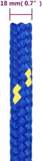 vidaXL - Boottouw - 18 - mm - 25 - m - polypropeen - blauw