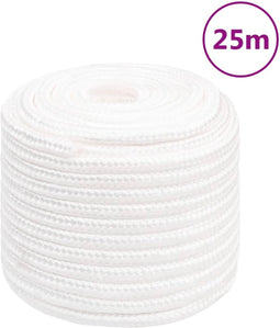 vidaXL - Boottouw - 18 - mm - 25 - m - polypropyleen - volwit