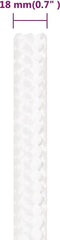 vidaXL - Boottouw - 18 - mm - 25 - m - polypropyleen - volwit