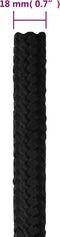 vidaXL - Boottouw - 18 - mm - 50 - m - polypropeen - zwart