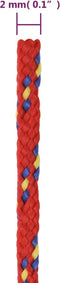 vidaXL - Boottouw - 2 - mm - 100 - m - polypropyleen - rood