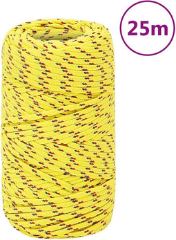 vidaXL - Boottouw - 2 - mm - 25 - m - polypropyleen - geel