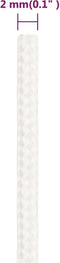 vidaXL - Boottouw - 2 - mm - 250 - m - polypropyleen - volwit