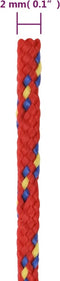 vidaXL - Boottouw - 2 - mm - 500 - m - polypropyleen - rood