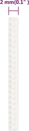 vidaXL - Boottouw - 2 - mm - 500 - m - polypropyleen - volwit