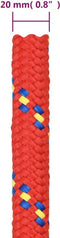 vidaXL - Boottouw - 20 - mm - 100 - m - polypropyleen - rood