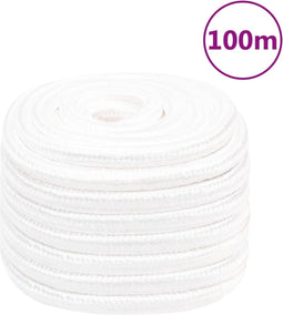 vidaXL - Boottouw - 20 - mm - 100 - m - polypropyleen - volwit