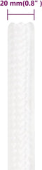 vidaXL - Boottouw - 20 - mm - 100 - m - polypropyleen - volwit