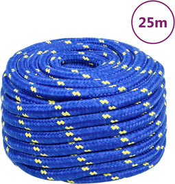 vidaXL - Boottouw - 20 - mm - 25 - m - polypropeen - blauw