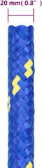 vidaXL - Boottouw - 20 - mm - 25 - m - polypropeen - blauw