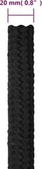 vidaXL - Boottouw - 20 - mm - 50 - m - polypropeen - zwart