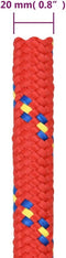 vidaXL - Boottouw - 20 - mm - 50 - m - polypropyleen - rood