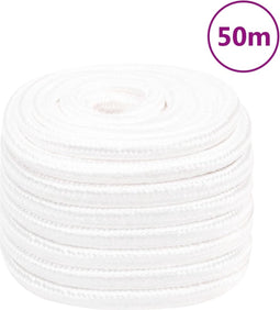 vidaXL - Boottouw - 20 - mm - 50 - m - polypropyleen - volwit