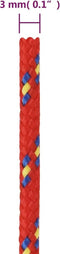 vidaXL - Boottouw - 3 - mm - 25 - m - polypropyleen - rood