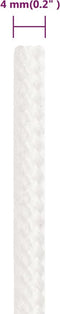 vidaXL - Boottouw - 4 - mm - 25 - m - polypropyleen - volwit