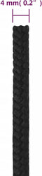 vidaXL - Boottouw - 4 - mm - 250 - m - polypropeen - zwart