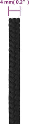 vidaXL - Boottouw - 4 - mm - 500 - m - polypropeen - zwart