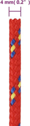 vidaXL - Boottouw - 4 - mm - 500 - m - polypropyleen - rood