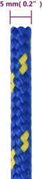 vidaXL - Boottouw - 5 - mm - 250 - m - polypropyleen - blauw
