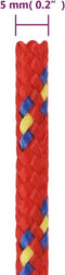 vidaXL - Boottouw - 5 - mm - 250 - m - polypropyleen - rood