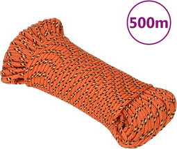 vidaXL - Boottouw - 5 - mm - 500 - m - polypropyleen - oranje