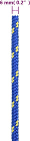 vidaXL - Boottouw - 6 - mm - 25 - m - polypropyleen - blauw