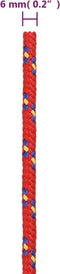 vidaXL - Boottouw - 6 - mm - 25 - m - polypropyleen - rood